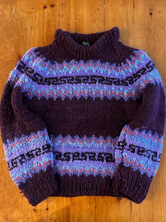 Mountain Folk Limited Sweaters - Vintage 90s Ecuador Chunky Knit Wool Sweater from Mountain Folk Ltd.